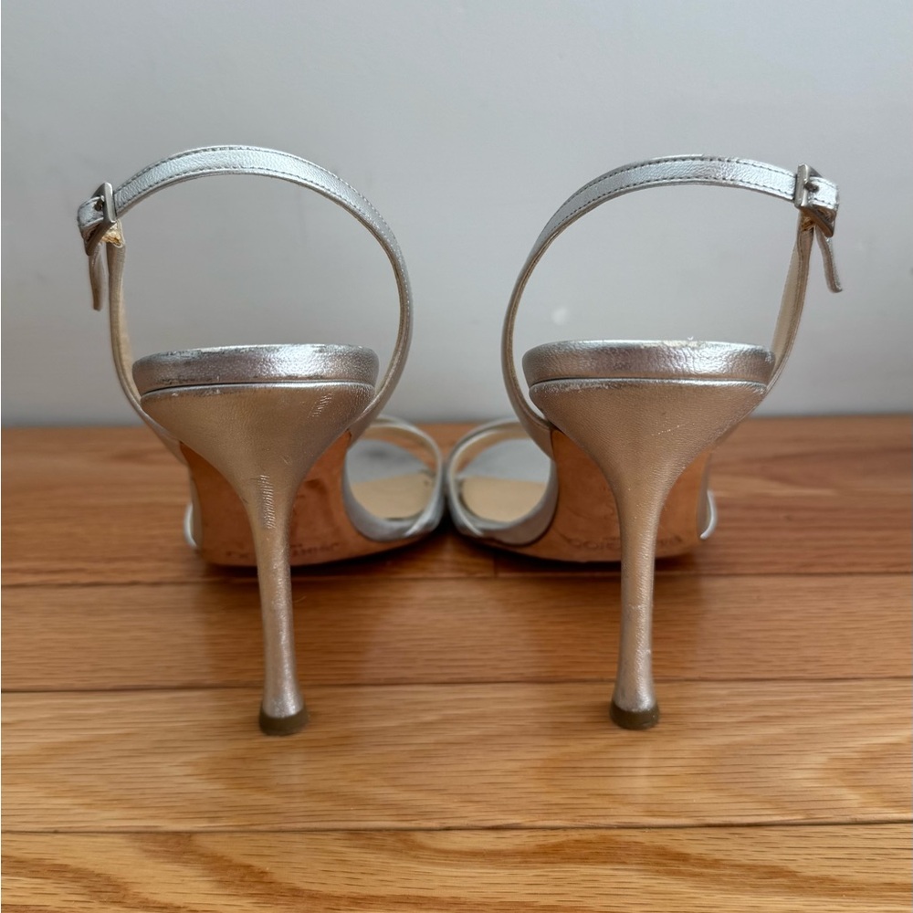 Jimmy Choo Silver Strappy Heels for Women size 38.5 - Picture 6 of 7